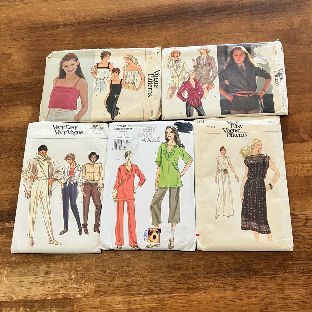 Vintage Vogue,Very Easy Vogue, and Very Easy Very Vogue Women’s Sewing Patterns